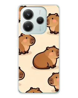 Чохол для Xiaomi Redmi Note 14 5G з картинкою «Паттерн милих капібар» Чохол для Xiaomi Redmi Note 14 5G з картинкою «Паттерн милих капібар»