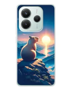 Чохол для Xiaomi Redmi Note 14 5G з картинкою «Захід сонця з капібарою» Чохол для Xiaomi Redmi Note 14 5G з картинкою «Захід сонця з капібарою»