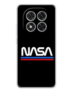 Чехол для Xiaomi Redmi Note 14 Pro 5G с картинкой «NASA — классика Red Blue»