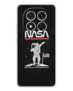 Чехол для Xiaomi Redmi Note 14 Pro 5G с картинкой «NASA — шагаем по Луне»