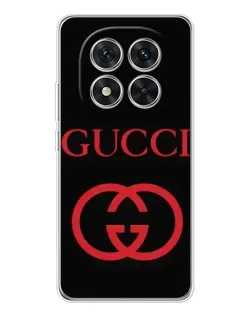 Чехол для Xiaomi Redmi Note 14 Pro 5G с картинкой «Gucci — красный логотип»