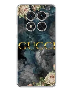 Чехол для Xiaomi Redmi Note 14 Pro 5G с картинкой «Абстрактные цветы Gucci»