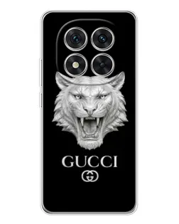 Чохол для Xiaomi Redmi Note 14 Pro 5G з картинкою «Gucci — срібний лев»