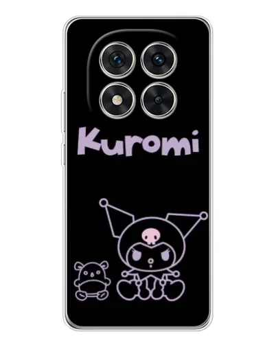 Чохол для Xiaomi Redmi Note 14 Pro 5G з картинкою «Kuromi — чорний мінімалізм»