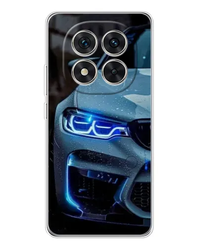 Чехол для Xiaomi Redmi Note 14 Pro 5G с картинкой «Взгляд BMW с синими фарами»