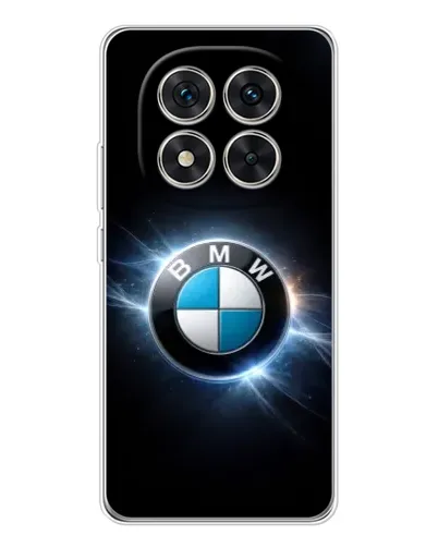 Чехол для Xiaomi Redmi Note 14 Pro 5G с картинкой «BMW — неоновое сияние»