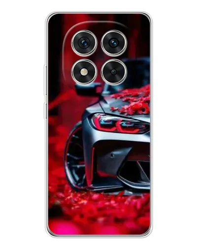 Чехол для Xiaomi Redmi Note 14 Pro 5G с картинкой «Спортивная BMW и цветы»