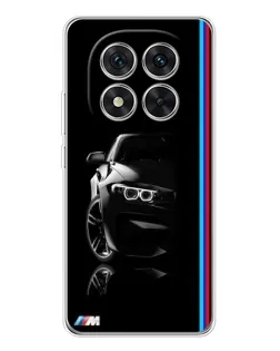 Чехол для Xiaomi Redmi Note 14 Pro 5G с картинкой «Силуэт BMW в темноте»