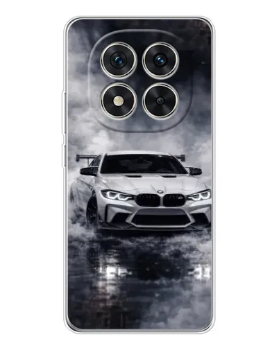Чехол для Xiaomi Redmi Note 14 Pro 5G с картинкой «BMW сквозь туман»