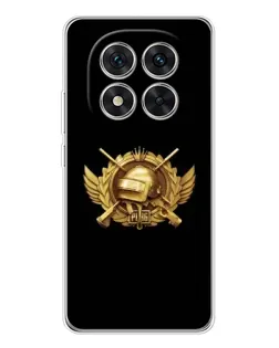 Чехол для Xiaomi Redmi Note 14 Pro 5G с картинкой «PUBG — оранжевый градиент»