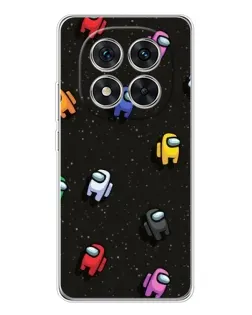 Чехол для Xiaomi Redmi Note 14 Pro 5G с картинкой «Космический паттерн Among Us»