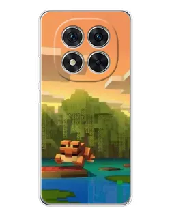 Чехол для Xiaomi Redmi Note 14 Pro 5G с картинкой «Майнкрафт закат солнца»