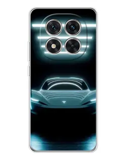 Чехол для Xiaomi Redmi Note 14 Pro 5G с картинкой «Tesla в неоне»