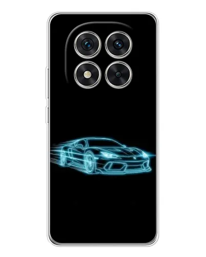 Чехол для Xiaomi Redmi Note 14 Pro 5G с картинкой «Неоновый контур Lamborghini»