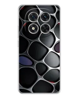 Чохол для Xiaomi Redmi Note 14 Pro 5G з картинкою «Об'ємна темна решітка»