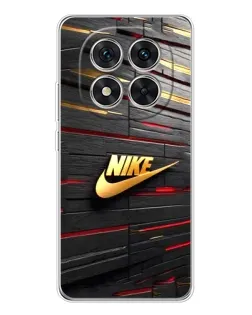Чехол для Xiaomi Redmi Note 14 Pro Plus с картинкой «Золотой Nike на металле»