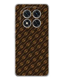 Чехол для Xiaomi Redmi Note 14 Pro Plus с картинкой «Gucci — золотые диагонали»
