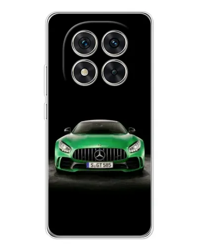 Чехол для Xiaomi Redmi Note 14 Pro Plus с картинкой «Mercedes — неоновый лого»