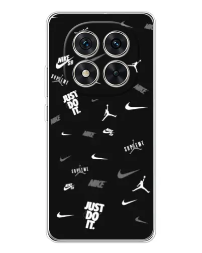 Чехол для Xiaomi Redmi Note 14 Pro с картинкой «Nike Black Pattern»