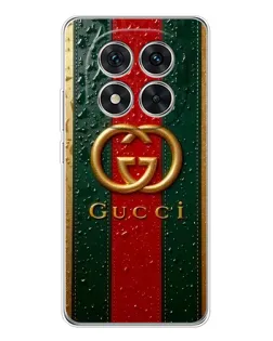 Чехол для Xiaomi Redmi Note 14 Pro с картинкой «Gucci — фирменная полоса и золото» Чехол для Xiaomi Redmi Note 14 Pro с картинкой «Gucci — фирменная полоса и золото»