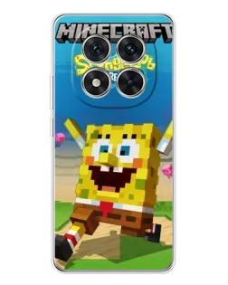 Чохол для Xiaomi Redmi Note 14 Pro з картинкою «Губка Боб Minecraft»