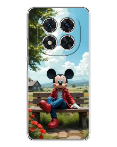 Чехол для Xiaomi Redmi Note 14 Pro с картинкой «Микки на скамейке»