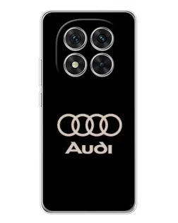 Чехол для Xiaomi Redmi Note 14 Pro с картинкой «Audi — золотой логотип»