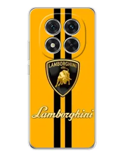 Чехол для Xiaomi Redmi Note 14 Pro с картинкой «Lamborghini Stripe желтый»