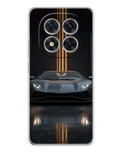 Чехол для Xiaomi Redmi Note 14 Pro с картинкой «Lamborghini золотые линии»