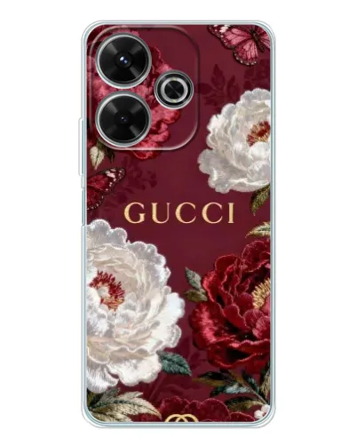 Чохол для Xiaomi Redmi Note 14 SE 5G з картинкою «Gucci — бордові троянди» Чохол для Xiaomi Redmi Note 14 SE 5G з картинкою «Gucci — бордові троянди»