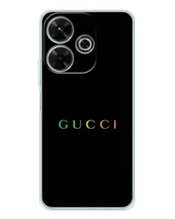 Чохол для Xiaomi Redmi Note 14 SE 5G з картинкою «Gucci — неоновий мінімалізм»