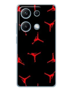 Чехол для Xiaomi Redmi Note 14S с картинкой «Jordan Red Pattern»