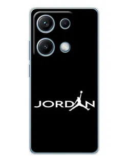 Чехол для Xiaomi Redmi Note 14S с картинкой «Jordan White Logo»