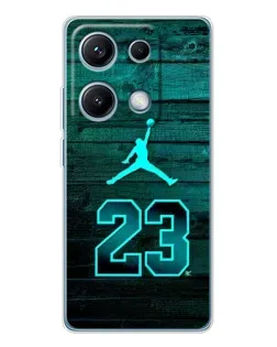 Чехол для Xiaomi Redmi Note 14S с картинкой «Jordan Cyan 23»