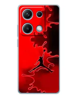Чехол для Xiaomi Redmi Note 14S с картинкой «Jordan Red Smoke»
