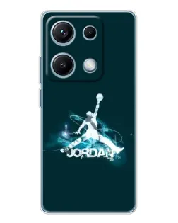 Чехол для Xiaomi Redmi Note 14S с картинкой «Jordan Blue Fire»