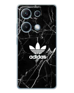 Чехол для Xiaomi Redmi Note 14S с картинкой «Белый мрамор Adidas»