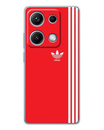 Чехол для Xiaomi Redmi Note 14S с картинкой «Красный минимализм Adidas»