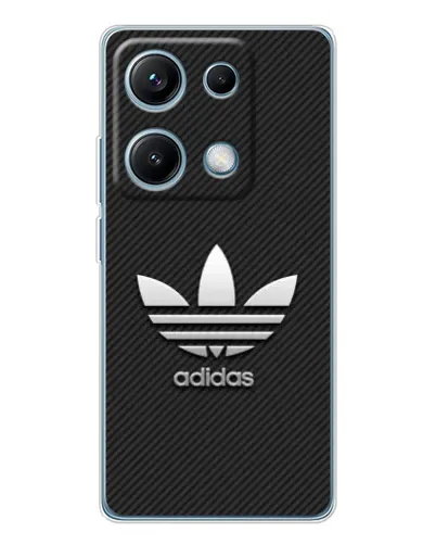 Чехол для Xiaomi Redmi Note 14S с картинкой «Adidas Карбоновая текстура»