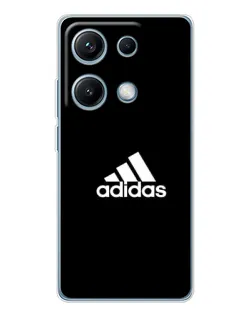 Чехол для Xiaomi Redmi Note 14S с картинкой «Черная классика Adidas»