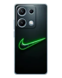 Чехол для Xiaomi Redmi Note 14S с картинкой «Неоновый контур Nike»