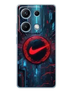 Чехол для Xiaomi Redmi Note 14S с картинкой «Техногенный стиль Nike»