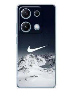 Чехол для Xiaomi Redmi Note 14S с картинкой «Nike — зимние горы»