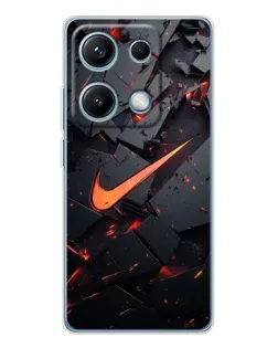 Чехол для Xiaomi Redmi Note 14S с картинкой «Nike — эффект разломов»