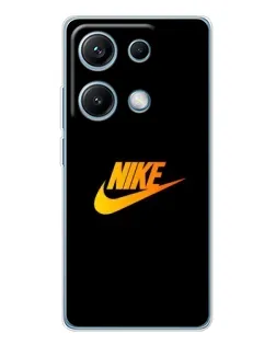 Чехол для Xiaomi Redmi Note 14S с картинкой «Золотой логотип Nike»