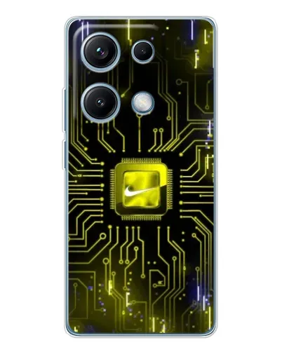 Чехол для Xiaomi Redmi Note 14S с картинкой «Nike — золотая искра» Чехол для Xiaomi Redmi Note 14S с картинкой «Nike — золотая искра»