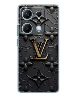 Чехол для Xiaomi Redmi Note 14S с картинкой «Кожаная текстура LV»