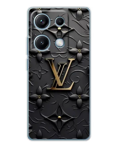 Чехол для Xiaomi Redmi Note 14S с картинкой «Кожаная текстура LV»