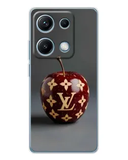 Чехол для Xiaomi Redmi Note 14S с картинкой «Красное яблоко LV»