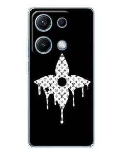 Чехол для Xiaomi Redmi Note 14S с картинкой «Цветочная монограмма»
